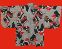 meisen, japanese, silk, kimono, haori, friis, collection, taisho, modernism